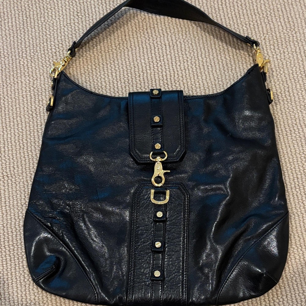 Tory Burch Black Hobo with Gold Hardware